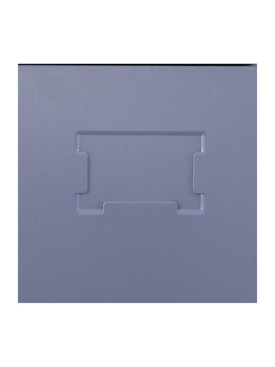 Dulap Metalic Galvanizat Cu Din Posibilitatea De Blocare Cu 3 Dulapuri Antracit Mat 90x45x195 Cm