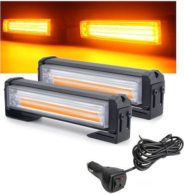 Car Signaling Bar LED 12 / 24V 16cm with Orange Lighting