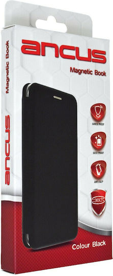 Ancus Magnetic Curve Book Piele artificială Negru (Poco X4 Pro 5G)