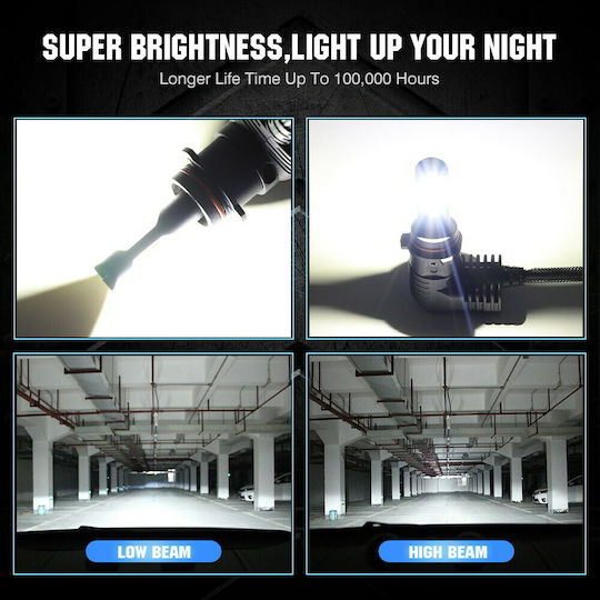 NovSight Lamps Car & Motorcycle H7 LED 6500K Cold White 9-32V 30W 2pcs