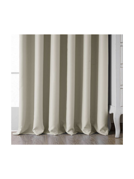 My Home Luxury Verdunkelungsvorhang mit Bleistiftfalten Dellia Ecru 280x300cm