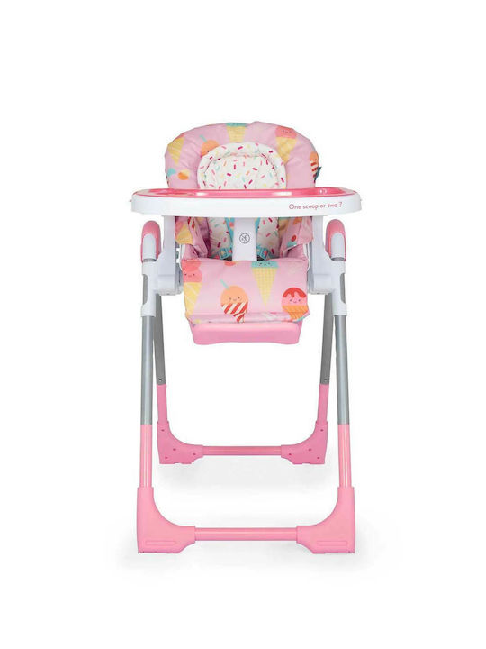 Cosatto Noodle 0+ Foldable Highchair with Metal Frame & Fabric Seat Ice Baby