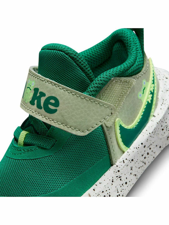 Hustle Hustle Kids Sports Shoes Running with Hoop & Loop Closure Green
