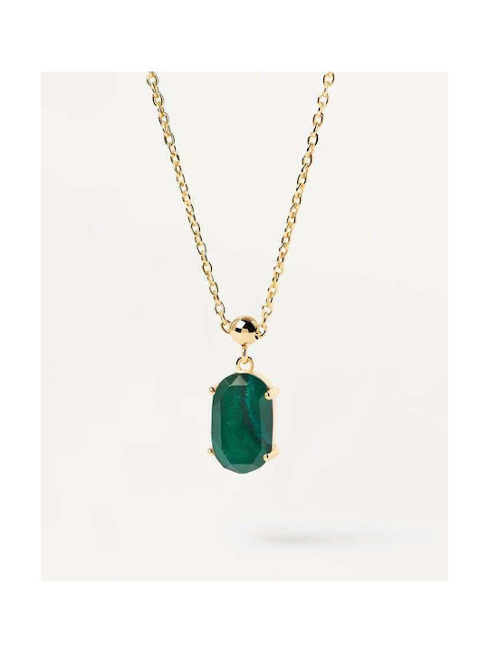 P D Paola Malachite Transformation Charm from Gold Plated Silver