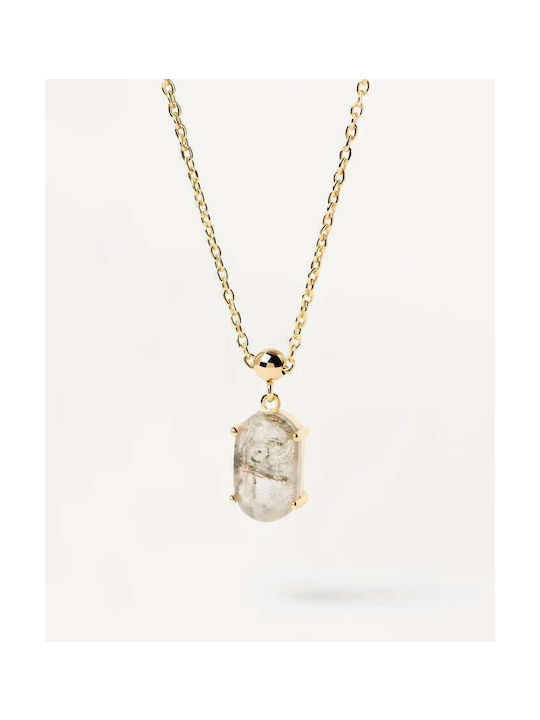 P D Paola Labradorite Strength Necklace from Gold Plated Silver