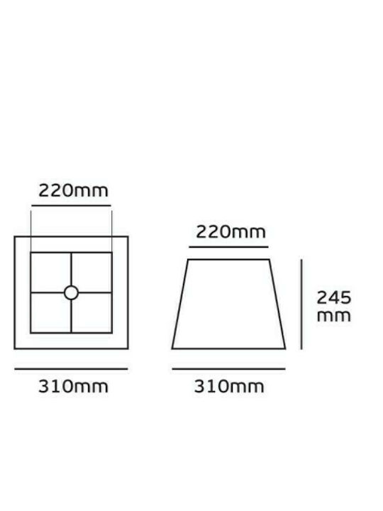 VK Lighting Καπέλο Φωτιστικού 31x24.5εκ.