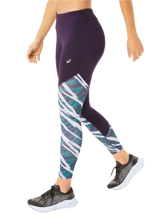 Wild Camo Running Γυναικείο Cropped Κολάν Ψηλόμεσο Μωβ