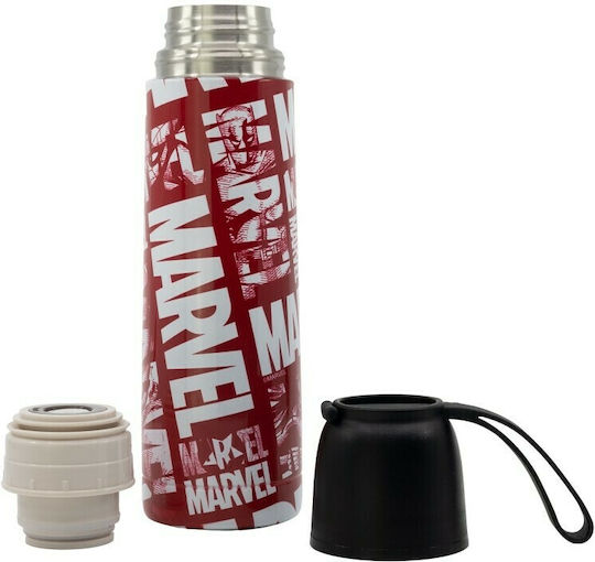 Stor Marvel Avengers Bottle Thermos Stainless Steel 495ml Red with Mouthpiece