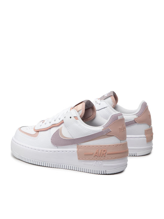 Air Force 1 Shadow Flatforms Sneakers White / Pink Oxford / Rose Whisper / Amethyst Ash
