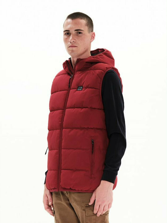 Безръкавно Мъжко Puffer Яке Червено