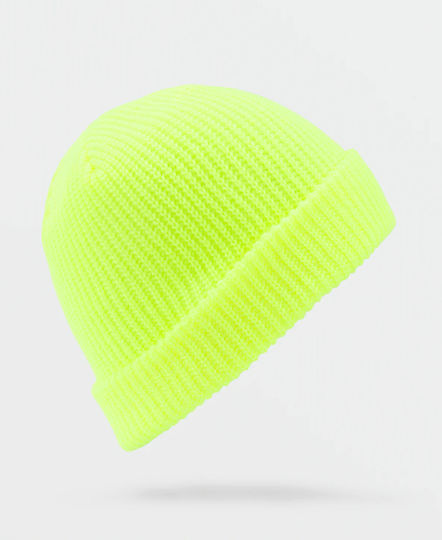 Full Stone Beanie Ανδρικός Σκούφος με Rib Πλέξη σε Κίτρινο χρώμα