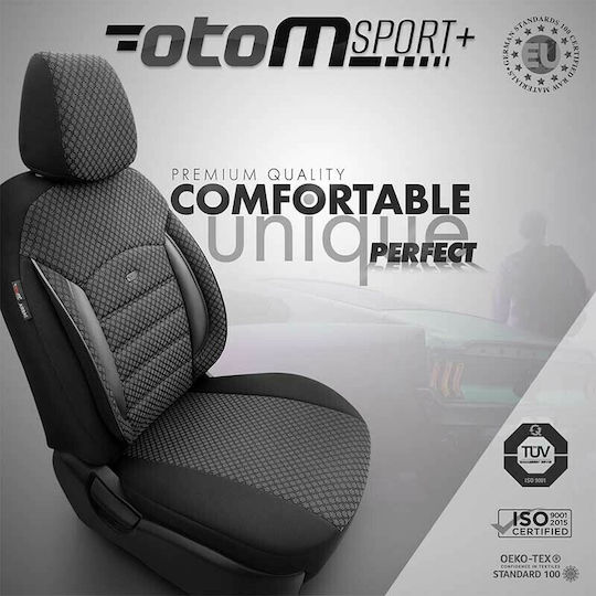 Otom Car Cover Set 11pcs Cotton Sport Plus Design Black