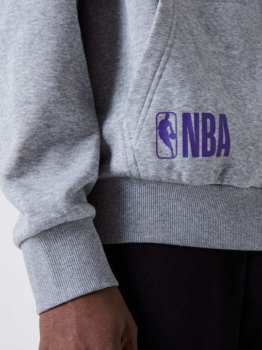 Los Angeles Lakers Φούτερ με Κουκούλα Γκρι