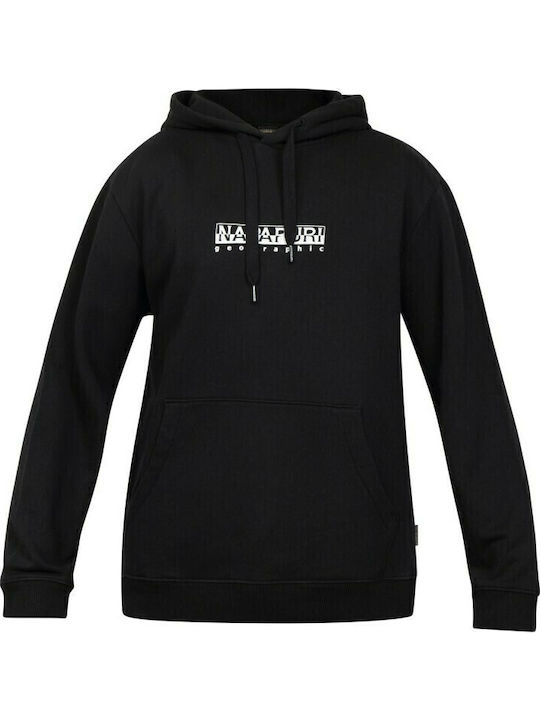 Box Sweatshirt with Hood Black