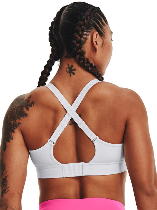 Under Armour Infinity Covered Mid Femei Atletic Sutien sport Alb cu umplutură