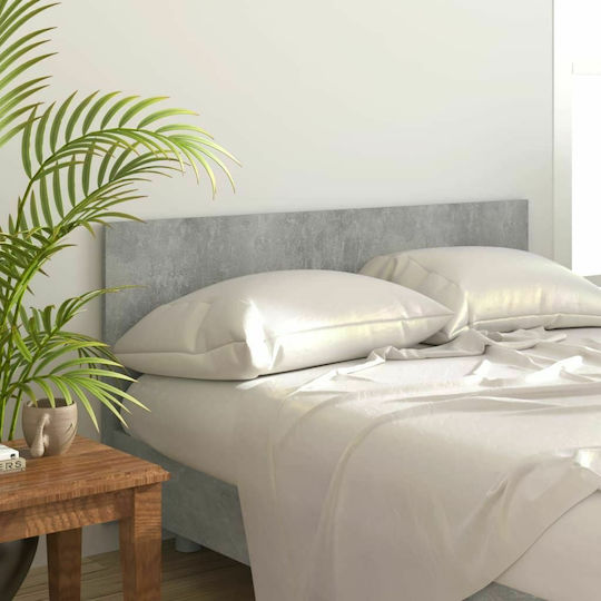 vidaXL Wooden Bed Headboard Gray Concrete 160x80cm