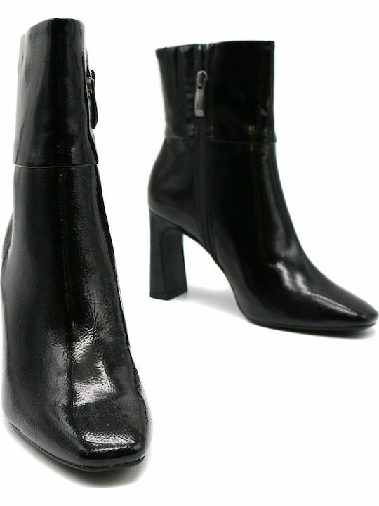 Stiefeletten Damen aus Lackleder Schwarz