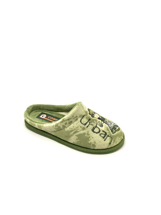 Children's winter slippers for boys COMFY 349-016-green