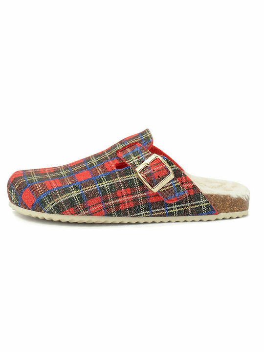 Geox Women's Slipper with Fur In Red Colour D16LSC-000ZZ-C7209