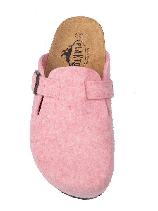 Afelpado Woolen Women's Winter Slippers Blogg Fieltro Pink/Black