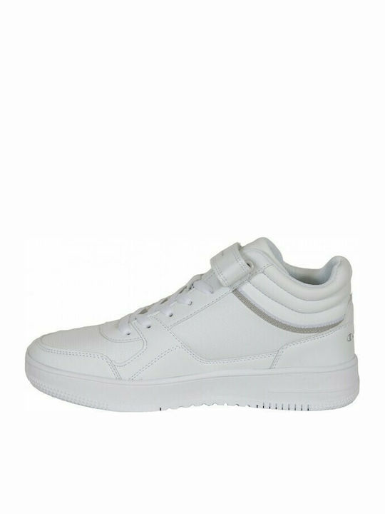 Rebound Vintage Mid G Kinder Sportschuhe Basketball mit Bügel- und Schleifenverschluss Weiße