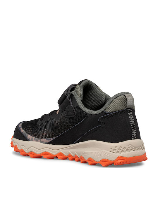 Peregrine 11 Waterproof Kids Sports Shoes Running with Hoop & Loop Closure Black