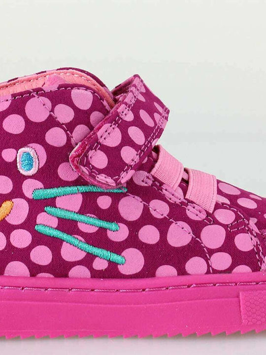 Kids Sneakers High with Scratch Fuchsia