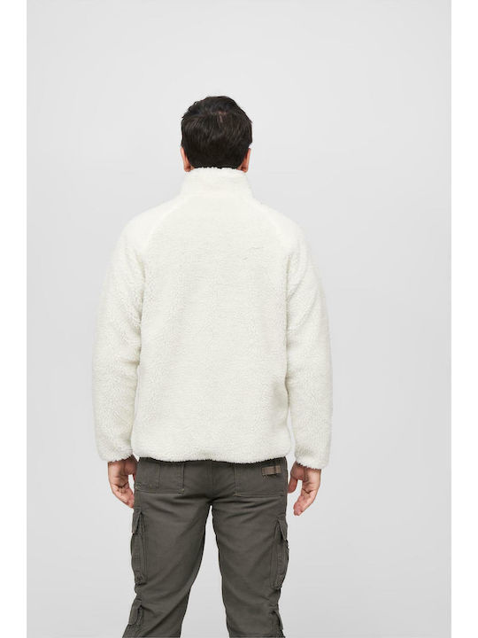 Ανδρική Ζακέτα Fleece Λευκή