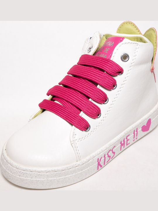 221940 Kinder Sneakers Hoch Weiß