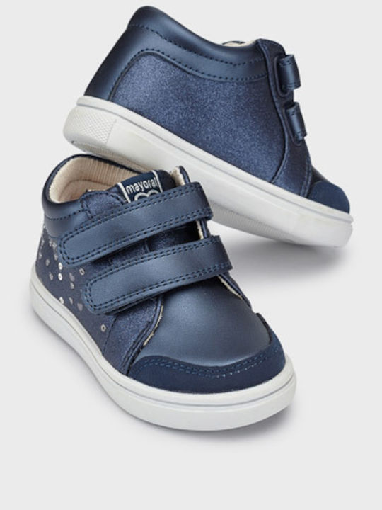 Παιδικά Sneakers High με Σκρατς Μπλε