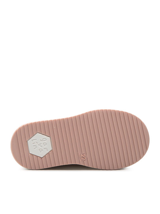Παιδικά Sneakers High με Σκρατς Ροζ
