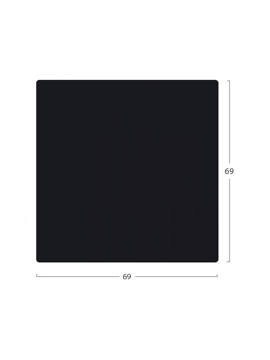HomeMarkt Square Table Surface made of Particleboard Black 69x69cm HM5838.01 1pcs