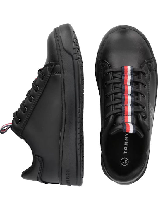 CUT LACE-UP Kids Sneakers Black