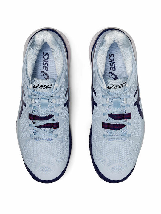 ASICS Gel-Resolution 8 Ανδρικά Παπούτσια Τένις για Χωμάτινα Γήπεδα Soft Sky / Dive Blue