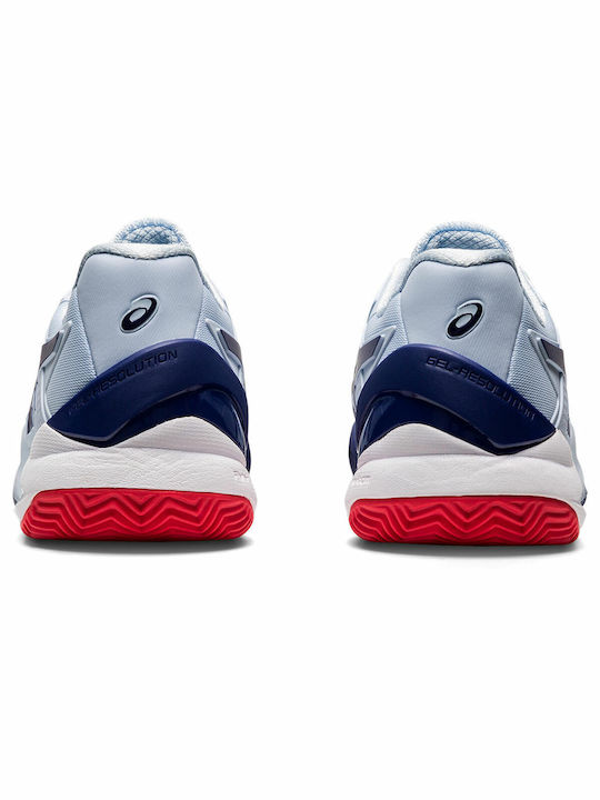 ASICS Gel-Resolution 8 Ανδρικά Παπούτσια Τένις για Χωμάτινα Γήπεδα Soft Sky / Dive Blue