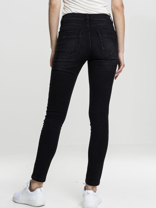 Urban Classics Women's Jean Trousers in Skinny Fit Black