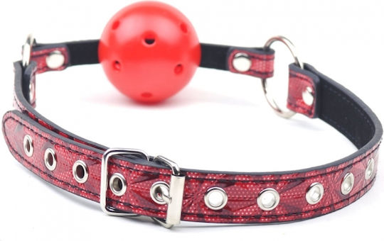 STD Φίμωτρο Breathable Gag Ball Red/Black