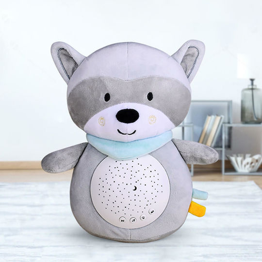 Bebe Stars Παιχνίδι Ύπνου Raccoon από Ύφασμα με Μουσική και Φως για Νεογέννητα