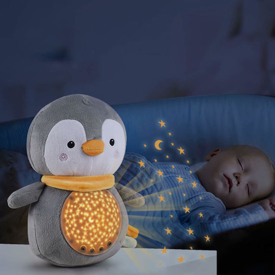 Bebe Stars Παιχνίδι Ύπνου Penguin από Ύφασμα με Μουσική και Φως για Νεογέννητα