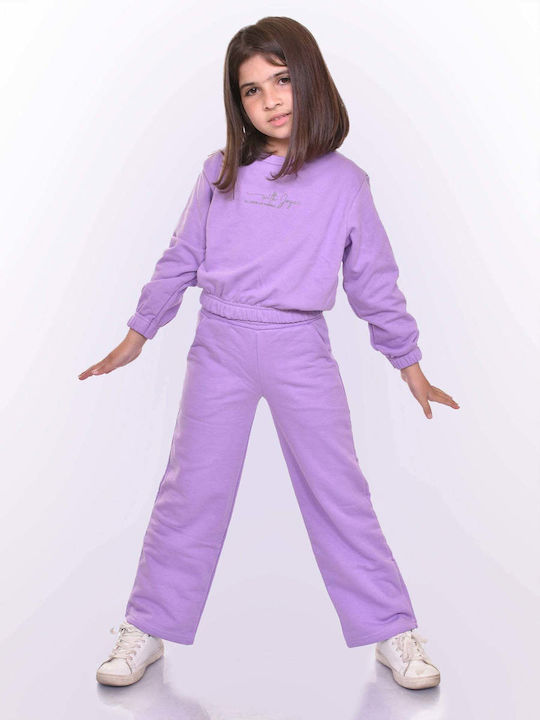 Joyce Kids Sweatpants Set Lilac 2pcs / 2pcs