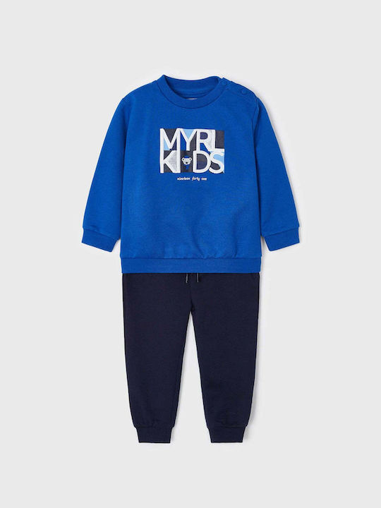 Mayoral Kids Sweatpants Set Blue 2pcs