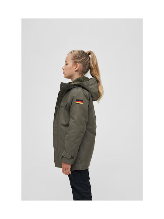 Brandit Kids Parka Long Hooded Gray