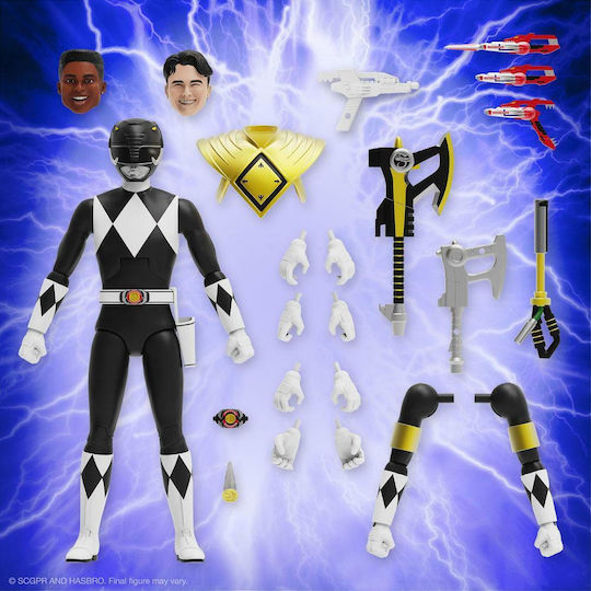 Φιγούρα Δράσης Mighty Morphin Black Ranger Ultimates Power Rangers