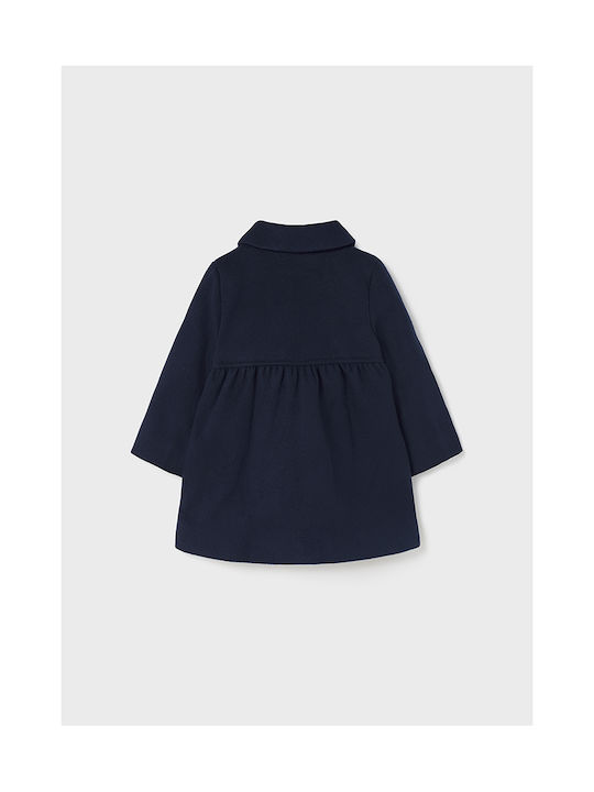 Mayoral Kids Coat Long Navy Blue