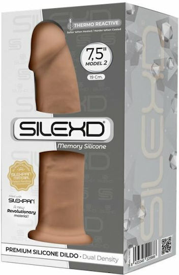 SilexD Dual Density Model 2 Realistisches Dildo Mit Saugnapf Caramel 19cm