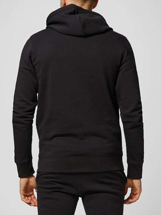 Projekt Produkt Herren Sweatshirt mit Kapuze und Taschen Schwarz