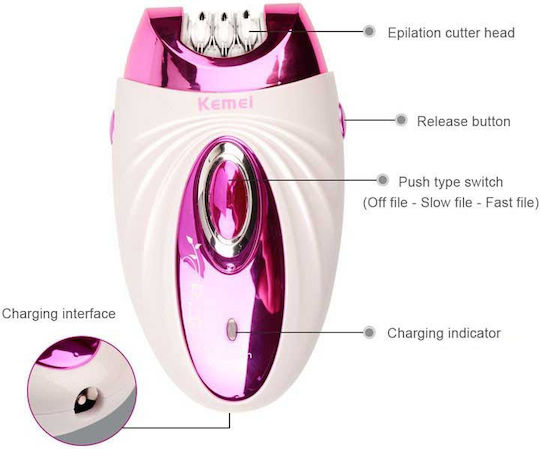Kemei Αποτριχωτική Μηχανή Epilator για το Σώμα KM-205