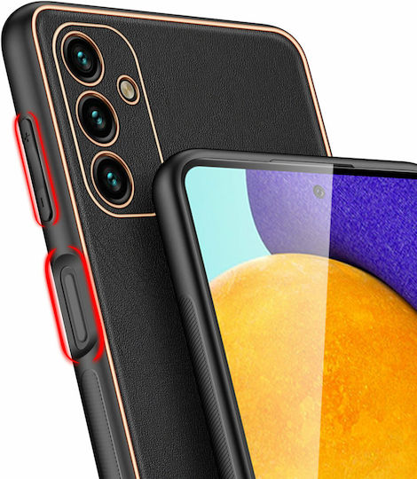 Dux Ducis Yolo Elegant Umschlag Rückseite Synthetisches Leder Schwarz (Galaxy A13 5G)