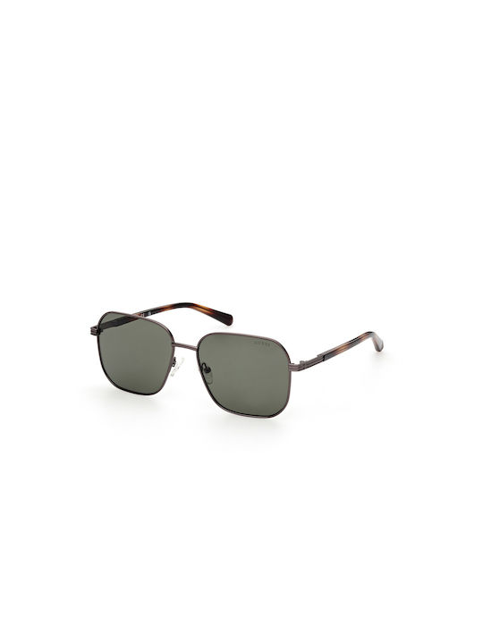 Guess Sunglasses with Gray Metal Frame and Green Lens GU00051 07N