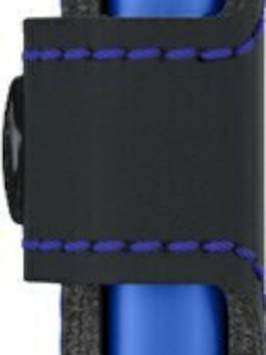 Miniwallet Matte Portofel bărbătesc Carduri cu RFID și mecanism Slide Black/Blue